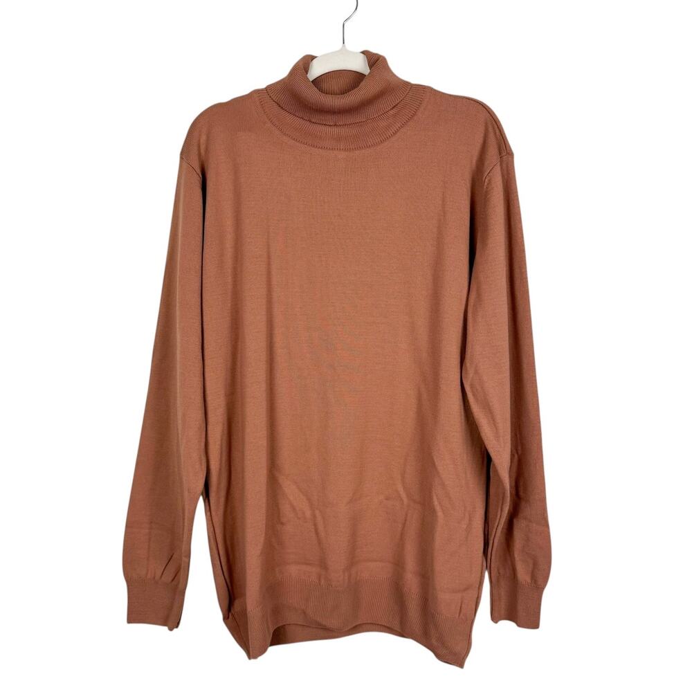 Tailored Recreation Premium Classic Wool Cotton Blend Turtleneck Sweater Sz 2XL